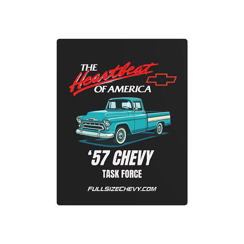 57 Chevy Task Force Heartbeat of America Metal Sign | Garage Decor