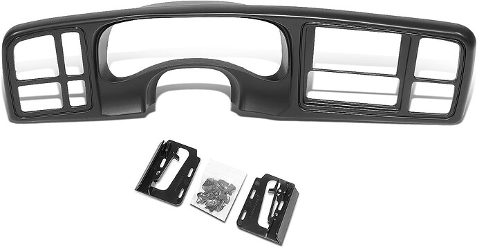 DNA Motoring ZTL-Y-0229 Black Double Din Dash Bezel Cover Set Compatible With 99-02 Escalade/Silverado/Suburban/Tahoe/Sierra/Yukon