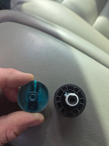 OBS Chevy HVAC knob backside white sleeve vs Dorman 76834
