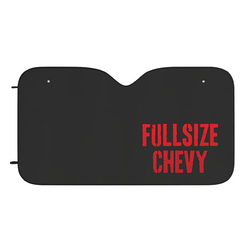 FullSizeChevy Red Truck Sun Shade | FSC Windshield Sunshade for Chevy Trucks | Interior Heat Protection