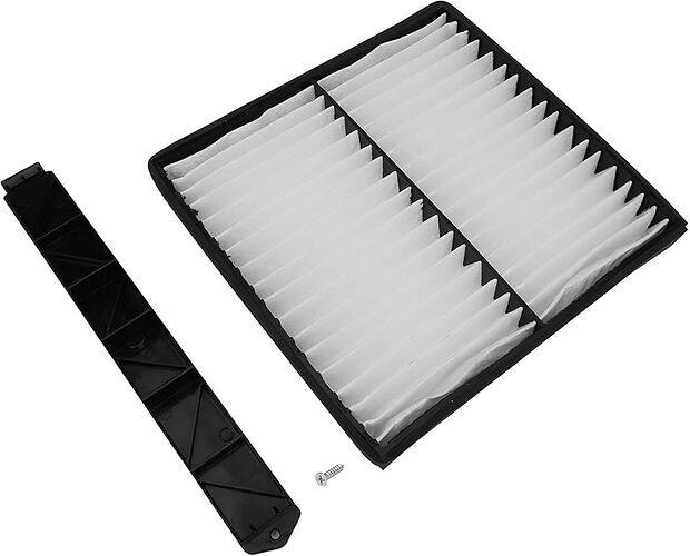 Cabin air filter retrofit kit (filter + access door)