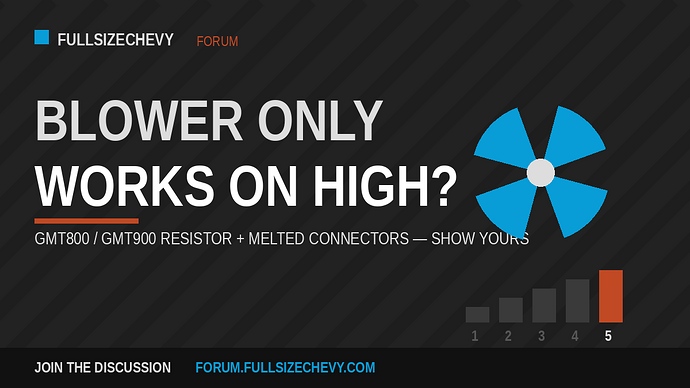 Blower only works on high — resistor discussion