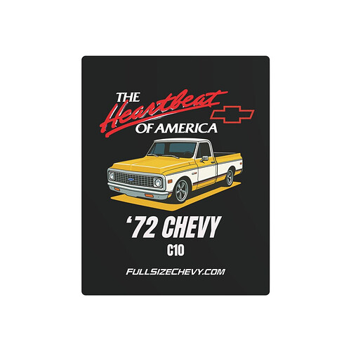 Heartbeat of America 1972 C10 Metal Garage Sign