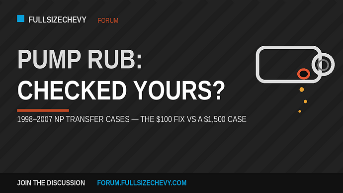Pump rub — checked yours?