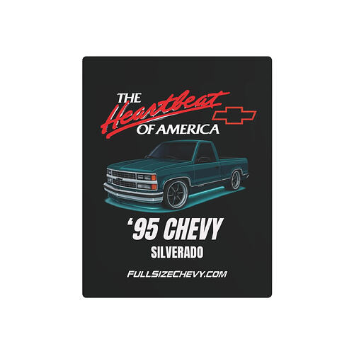 95 Chevy Silverado OBS Metal Garage Sign Heartbeat of America