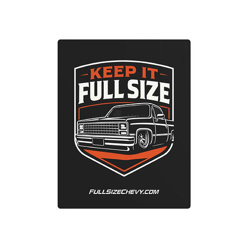 Full Size Squarebody Chevy Truck Metal Art Sign
