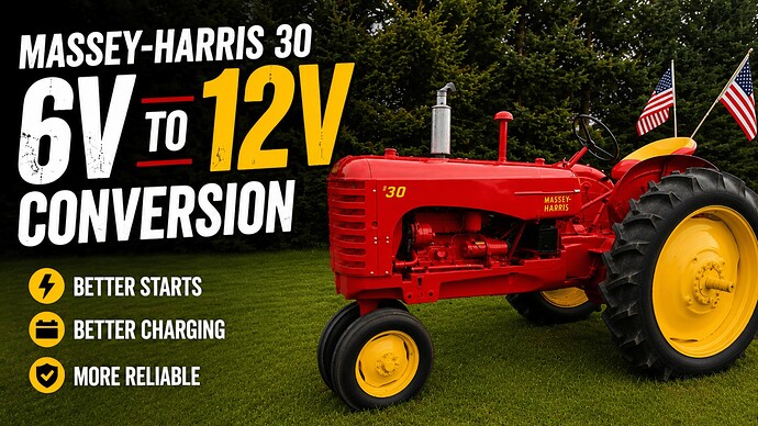 Massey Harris 30 12-volt conversion video